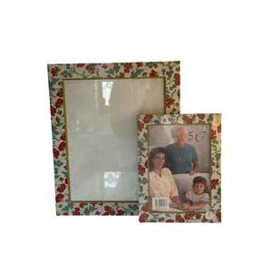 Vintage Floral  Trim Cottagecore Picture Frames 8x10 And 5 X 7